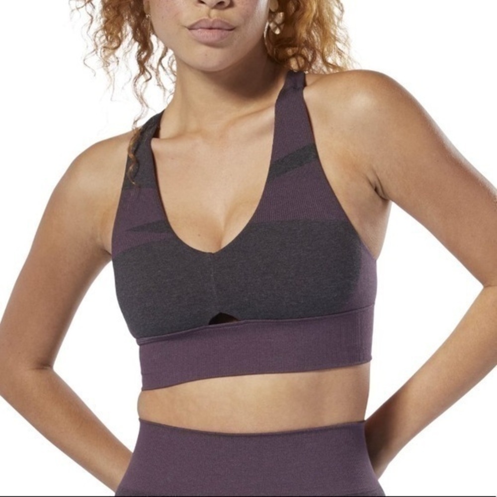 NWT Reebok Studio Nature X Seamless Sports Bra Medium womens sports bra yoga